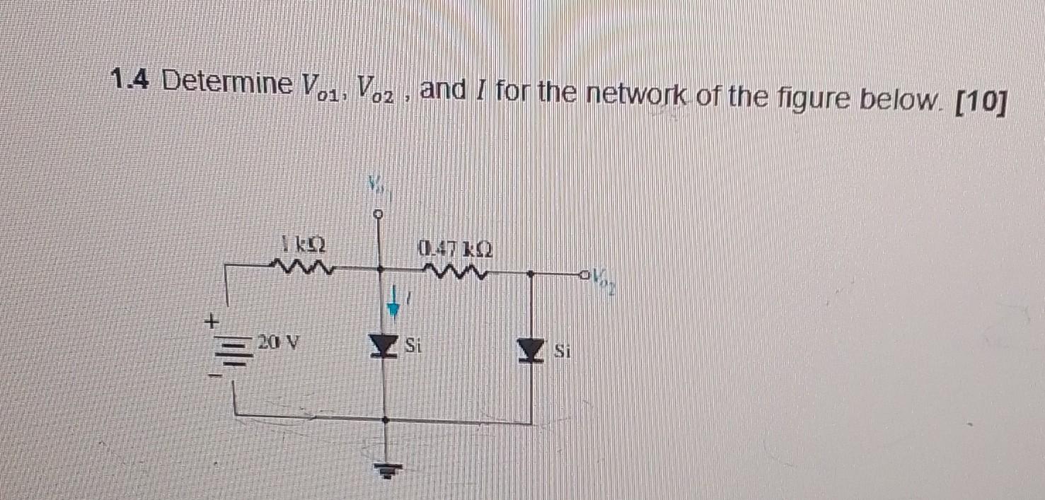 Solved Determine Vo Vo And I For The Network Of The Chegg