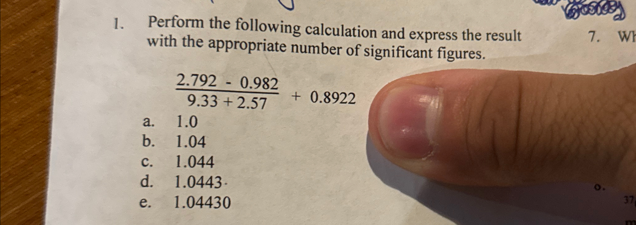 Solved Perform The Following Calculation And Express The Chegg