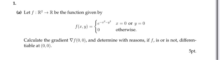 Solved 1 A Let F R2 R Be The Function Given By F X Y Chegg