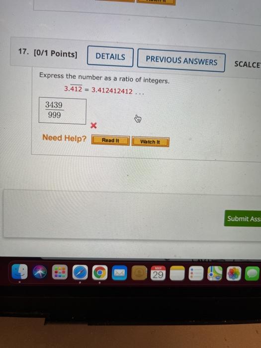 Solved 17 0 1 Points DETAILS PREVIOUS ANSWERS SCALCE Chegg