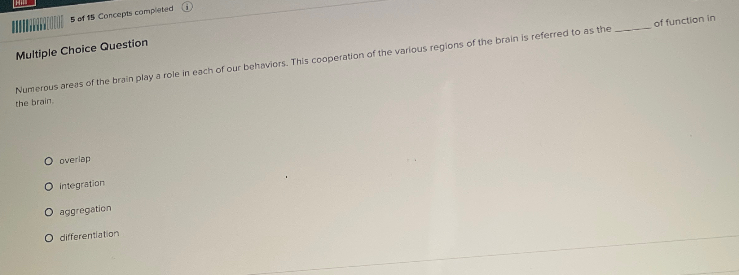 Solved 5 Of 15 Concepts CompletedMultiple Choice Chegg