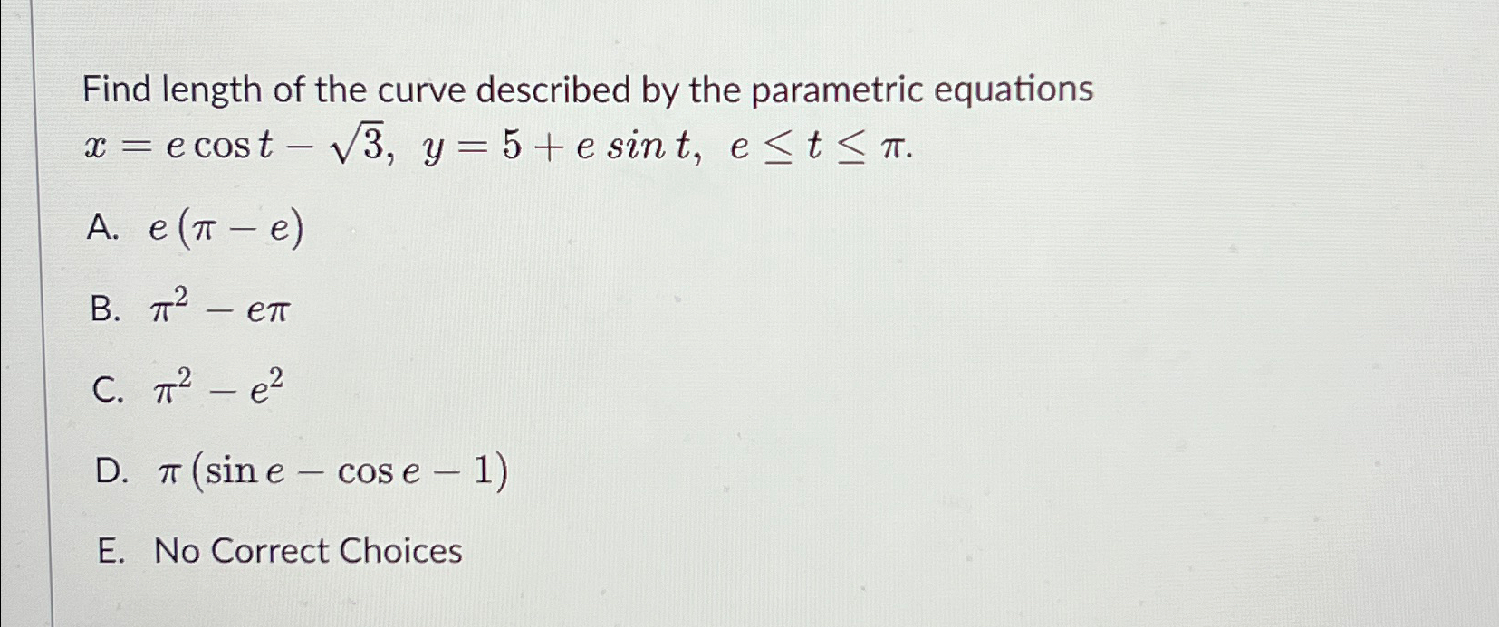 Solved Find Length Of The Curve Described By The Parametric Chegg