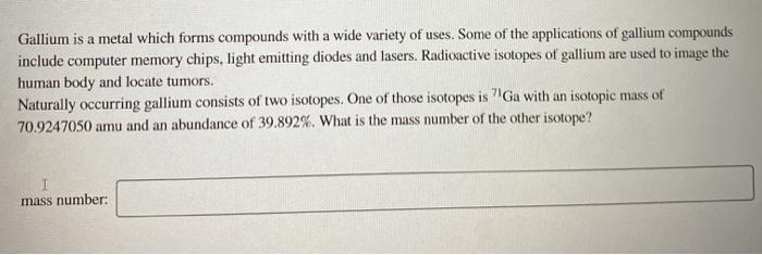 Solved The Element Chlorine Has Two Naturally Occurring Chegg