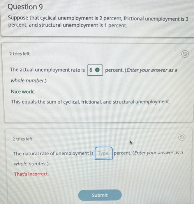 Solved Suppose That Cyclical Unemployment Is 2 Percent Chegg