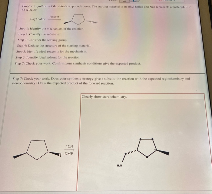 Solved Propose A Synthesis Of The Chiral Compound Shown The Chegg