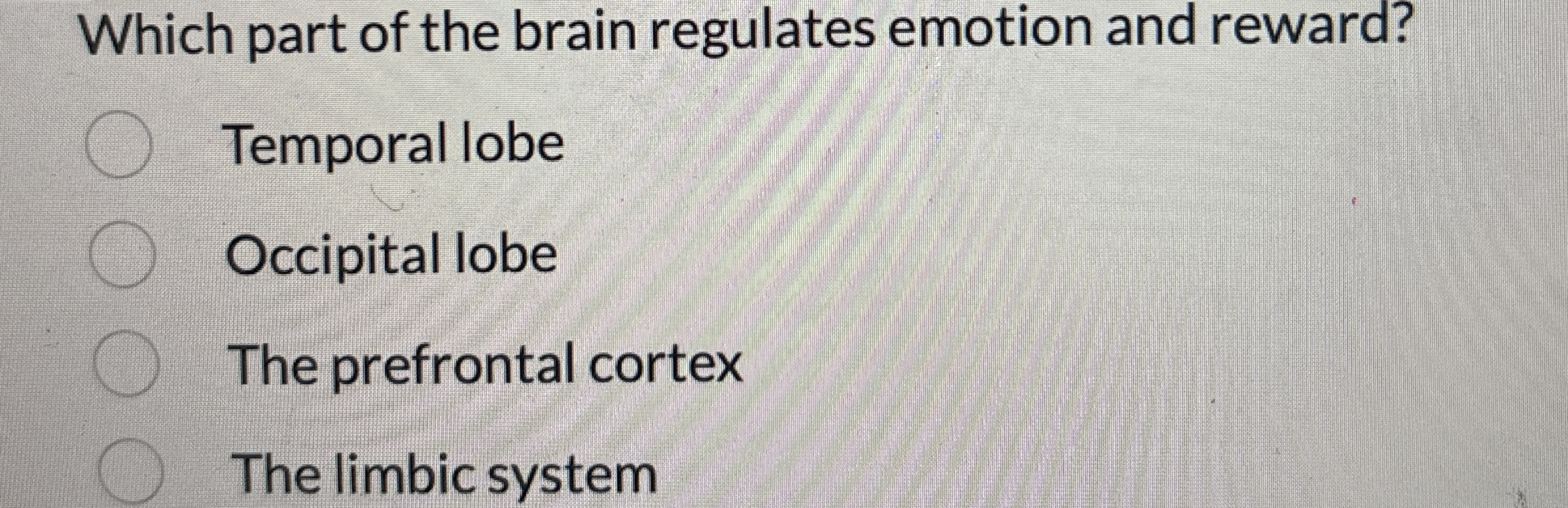 Solved Which Part Of The Brain Regulates Emotion And Chegg