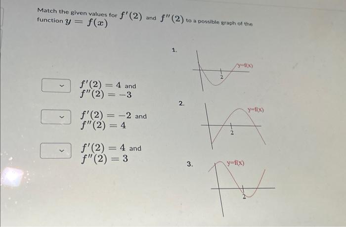 Solved Match The Given Values For F And F To A Chegg