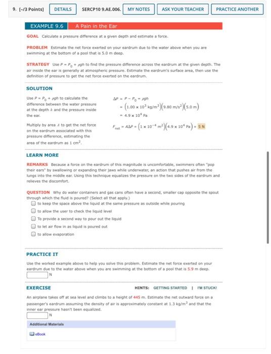 Solved Points Details Sercp Ae My Notes Chegg