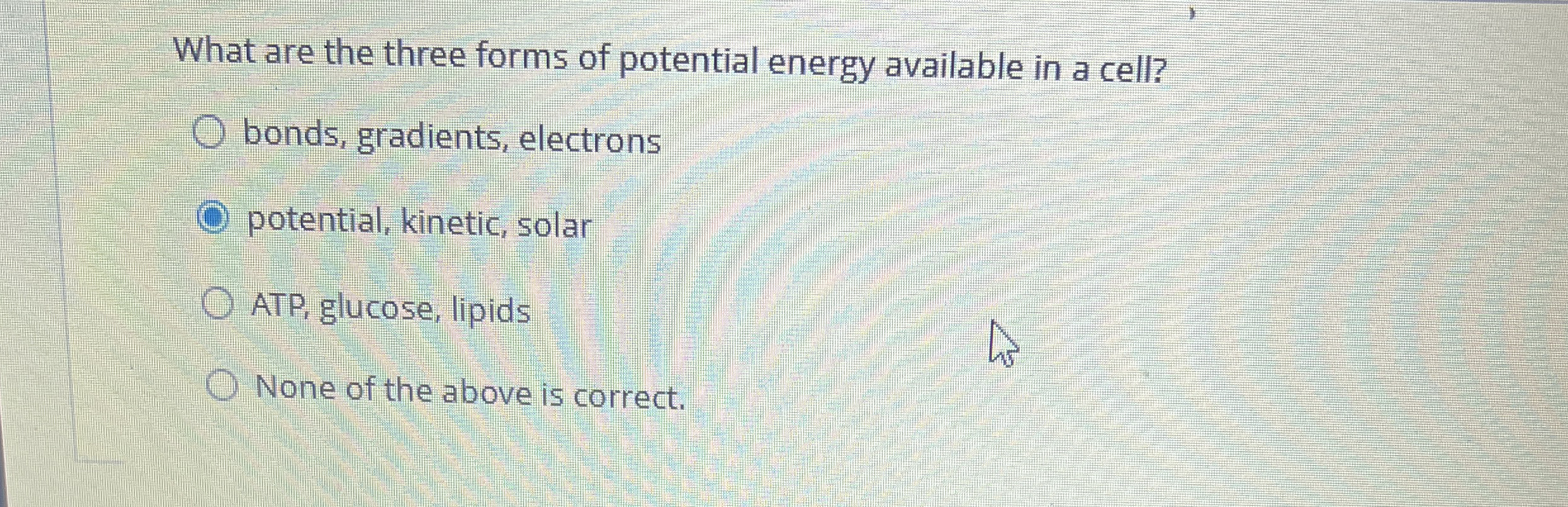 Solved What Are The Three Forms Of Potential Energy Chegg