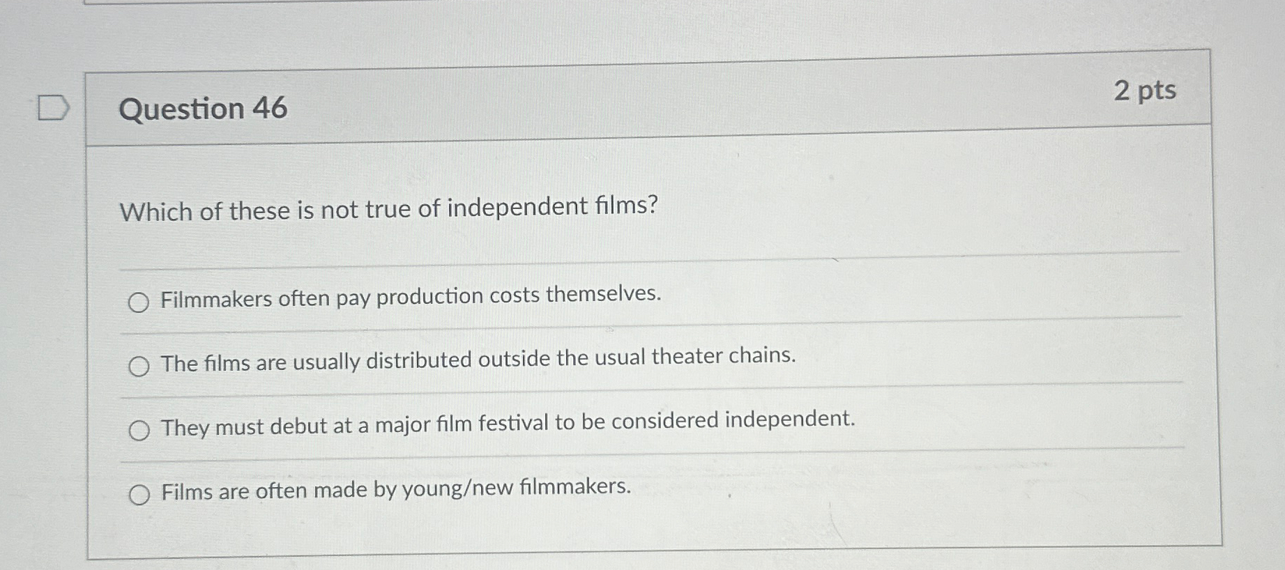 Solved Question Ptswhich Of These Is Not True Of Chegg