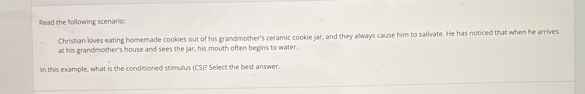 Solved Read The Following Scenario Christian Loves Eating Chegg