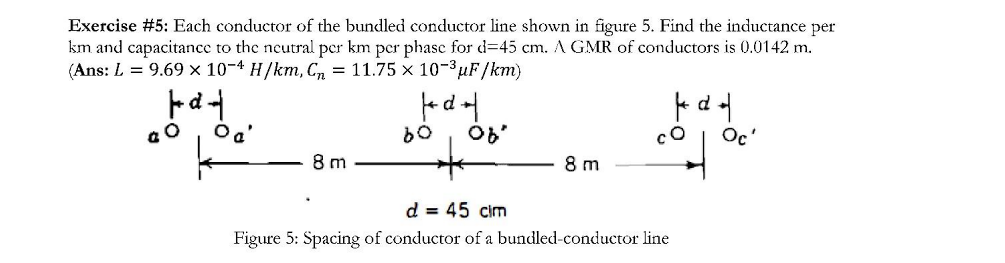 Solved Exercise Each Conductor Of The Bundled Conductor Chegg