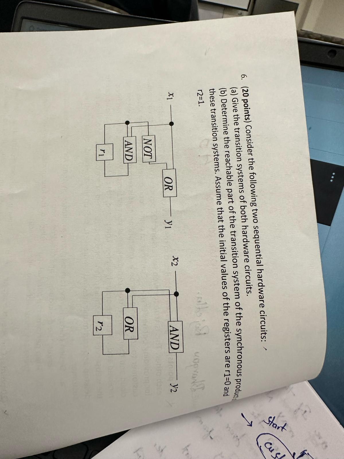 Solved Points Consider The Following Two Sequential Chegg