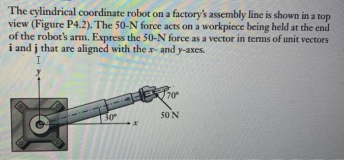 Solved The Cylindrical Coordinate Robot On A Factory S Chegg