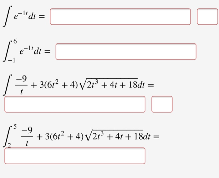 Solved Point Evaluate The Following Integrals Some Are Chegg