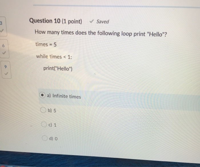 Solved Question Point Saved Consider The Program Chegg