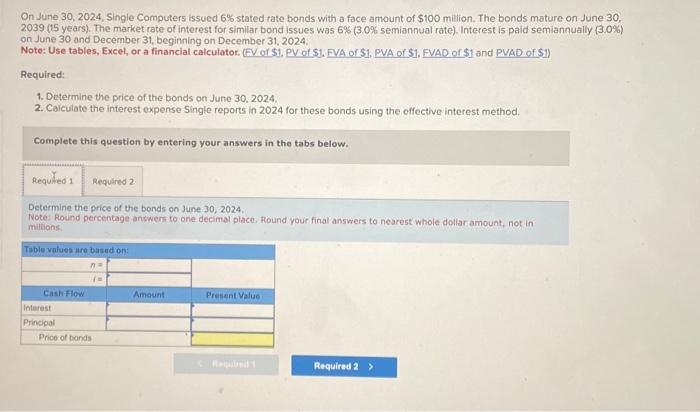 Solved On June 30 2024 Single Computers Issued 6 Stated Chegg