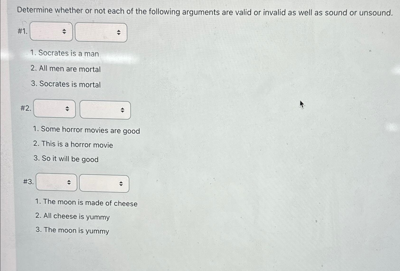 Solved Determine Whether Or Not Each Of The Following Chegg