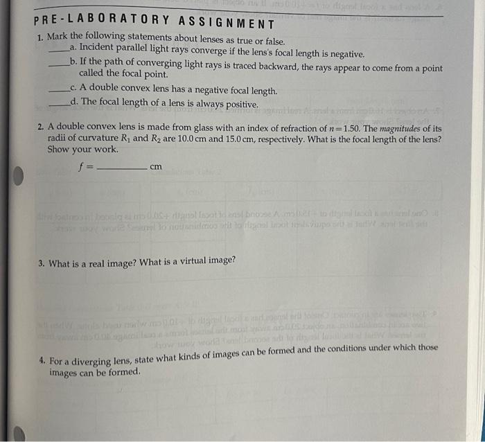 Solved Mark The Following Statements About Lenses As True Chegg