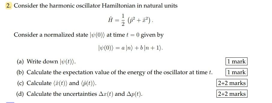 Solved B The Hamiltonian Of A Perturbed Harmonic Chegg