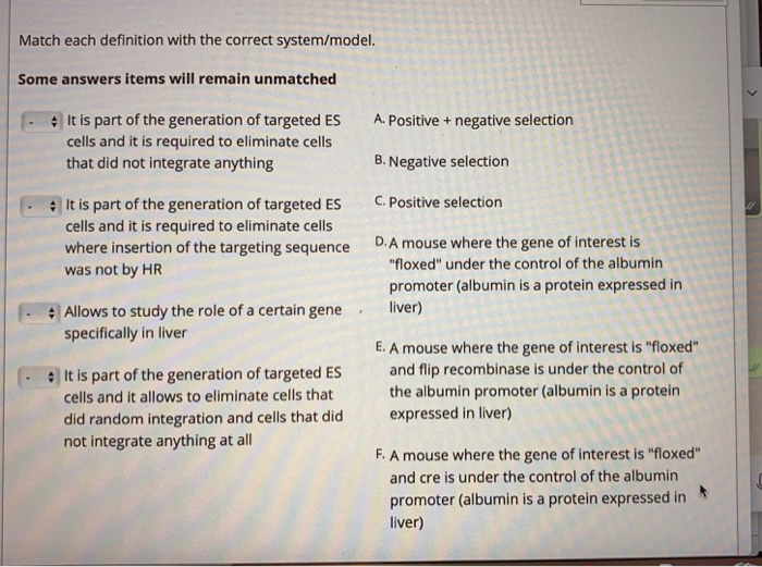 Solved Match Each Definition With The Correct System Model Chegg