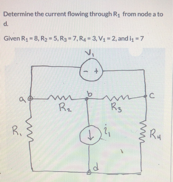 Solved Determine The Voltage Vbd Across Resistor R Give R Chegg