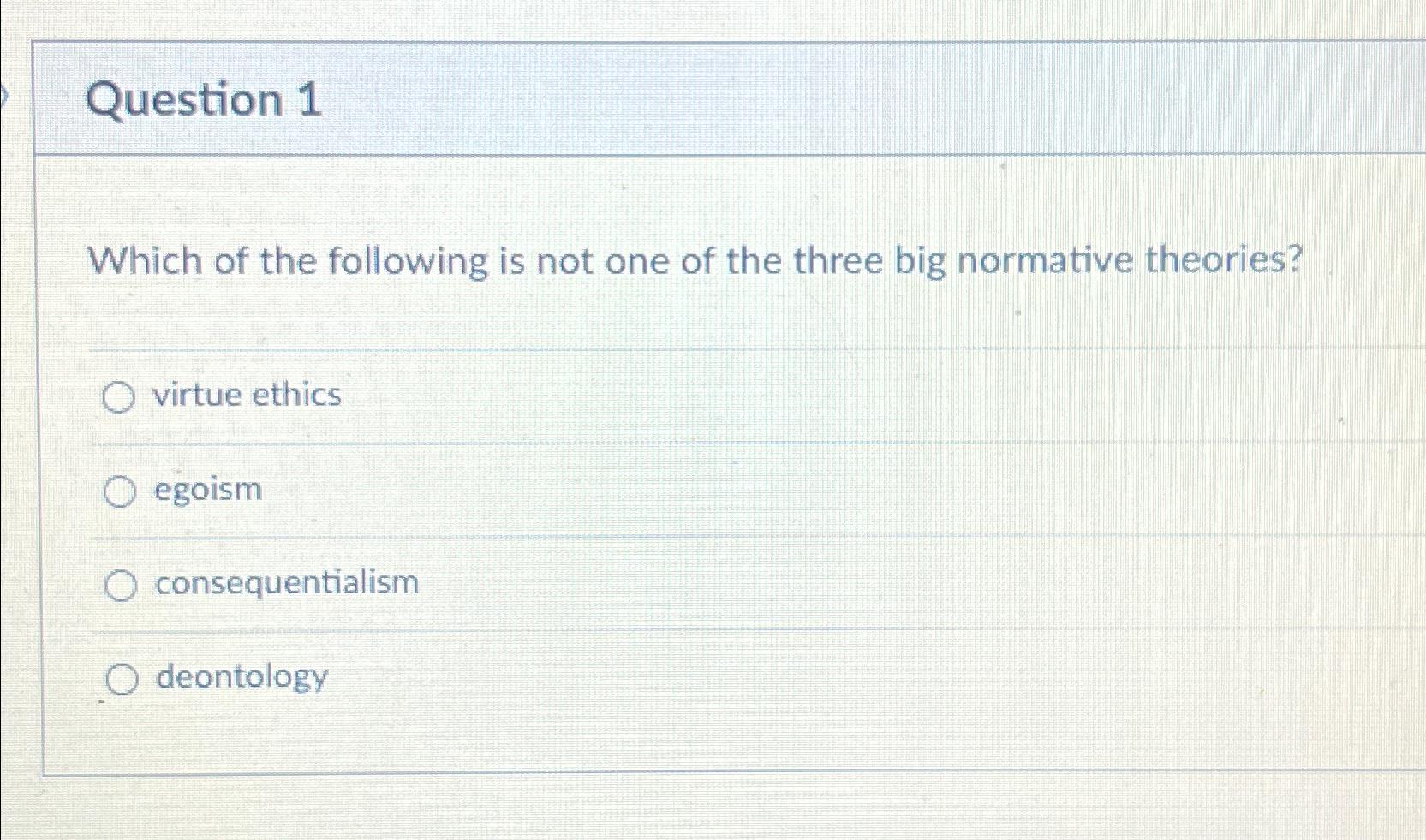 Solved Question 1Which Of The Following Is Not One Of The Chegg