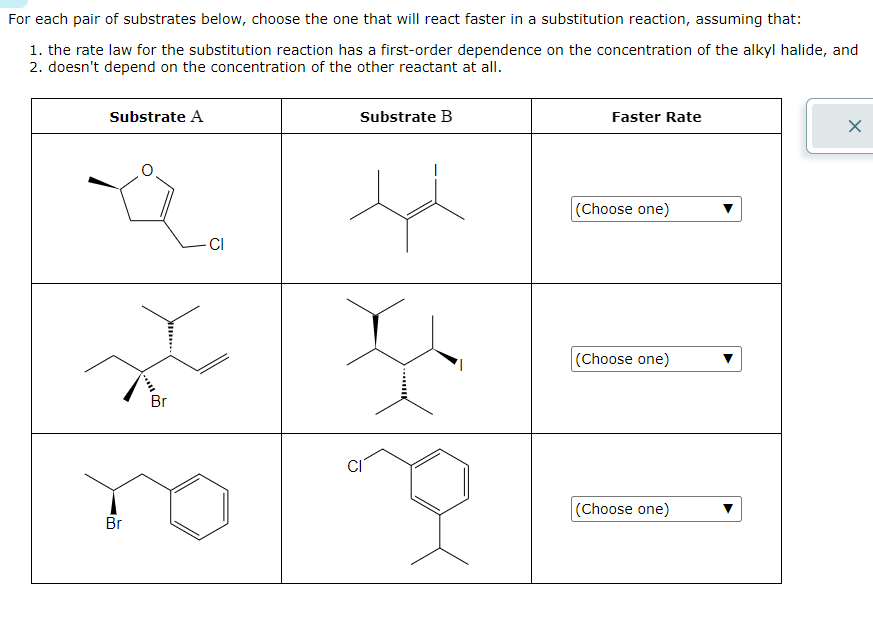 Solved For Each Pair Of Substrates Below Choose The One Chegg