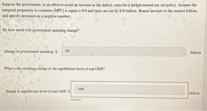 Solved Suppose The Government In An Effort To Avoid An Chegg