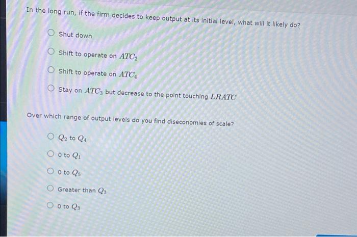 Solved 8 Long Run Cost Relationships The Following Graph Chegg