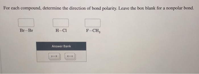 Solved For Each Compound Determine The Direction Of Bond Chegg