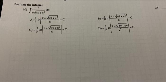 Solved Evaluate The Integral X X Dx A Chegg