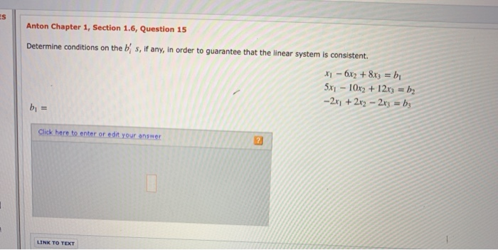 Solved Anton Chapter Section Question Determine Chegg