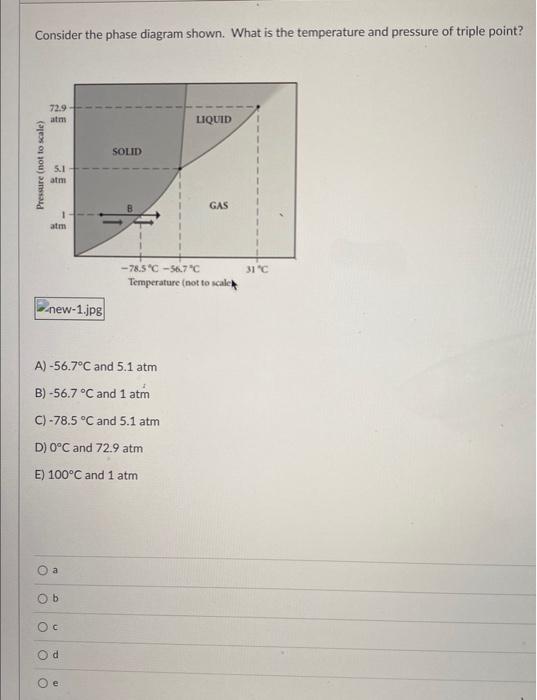 Solved A Phase Diagram Is A Pressure Temperature Graph Th Ch