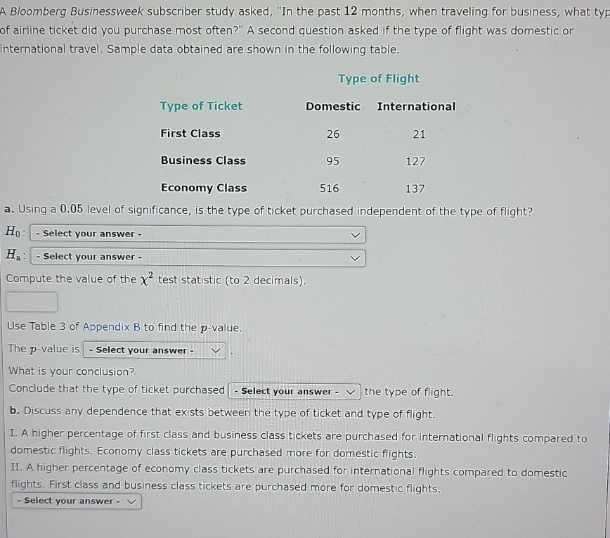 Solved A Bloomberg Businessweek Subscriber Study Asked In Chegg