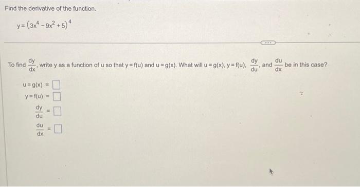 Solved Find The Derivative Of The Function Y X X Chegg