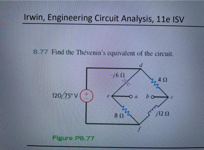 Solved Irwin Engineering Circuit Analysis 11e ISV 8 77 Chegg