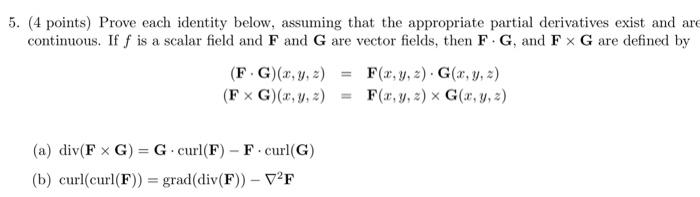 Solved Points Prove Each Identity Below Assuming Chegg