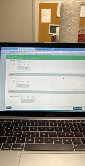 Solved Complete The Following Precipitation Reaction With Chegg