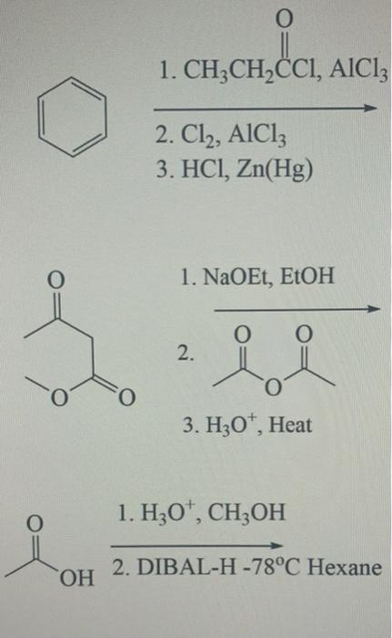 Solved O Ch Ch Cci Aici Cl Alcl Hci Zn Hg O Chegg