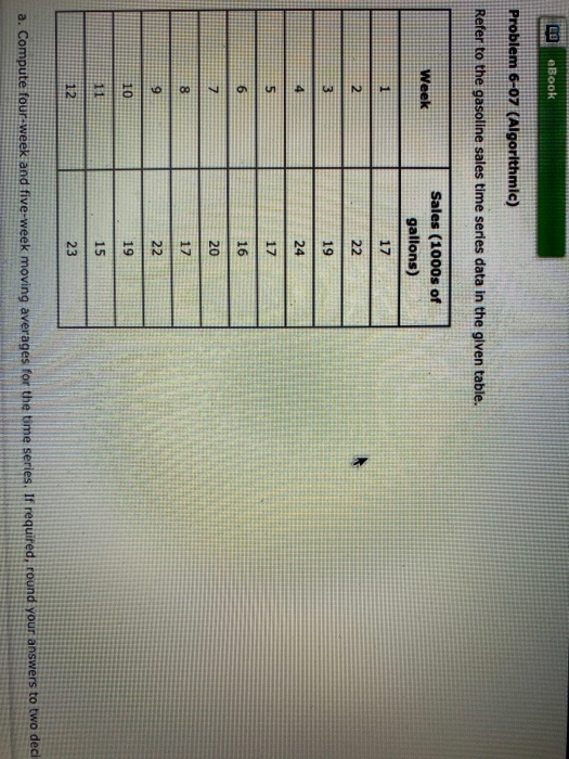Solved EBook Problem 6 07 Algorithmic Refer To The Chegg