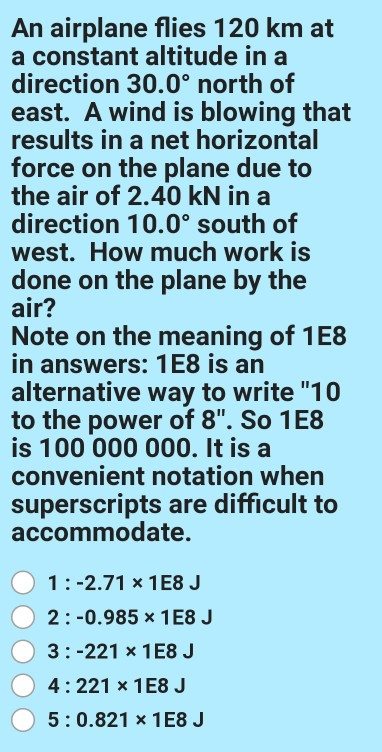 Solved An Airplane Flies 120 Km At A Constant Altitude In A Chegg