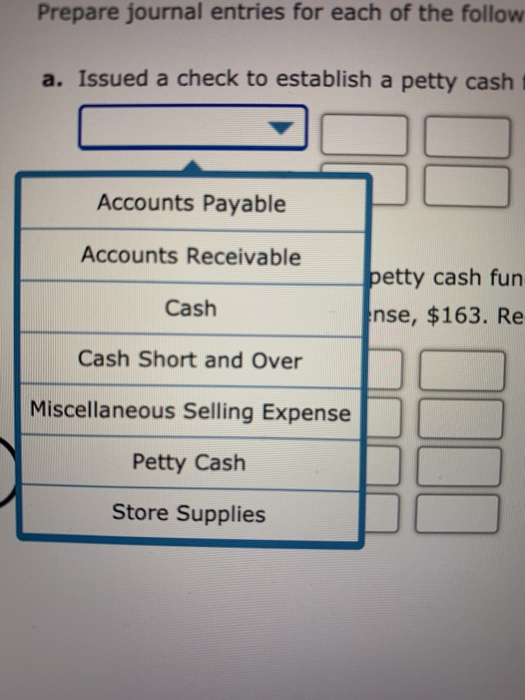 Solved Petty Cash Fund Prepare Journal Entries For Each Of Chegg