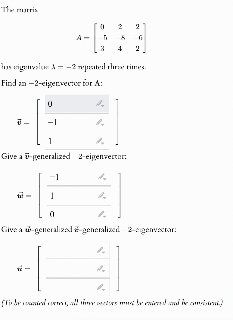 Solved The matrixA 022 5 8 6342 has eigenvalue λ 2 Chegg