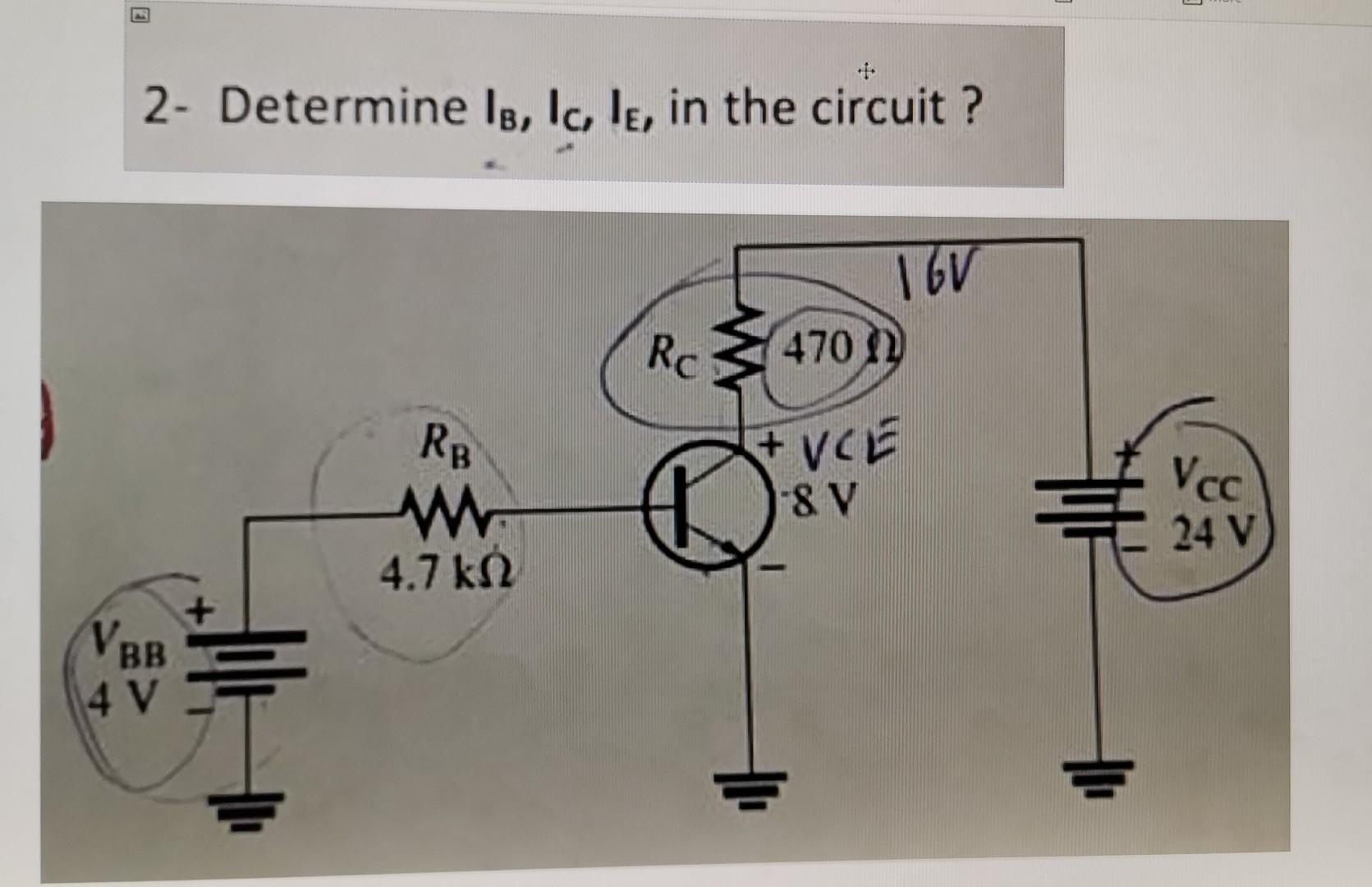 Solved 2 Determine IB IC IE In The Circuit Chegg