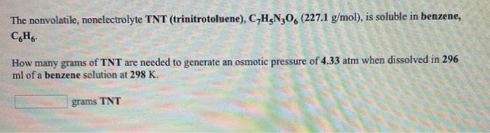 Solved The Nonvolatile Nonelectrolyte Aspirin C H O Chegg