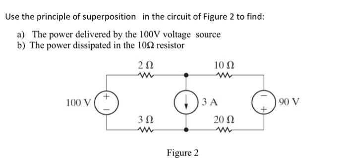 Solved Use The Principle Of Superposition In The Circuit