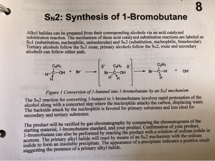 Solved SN2 Synthesis Of 1 Bromobutane Alkyl Halides Can Be Chegg