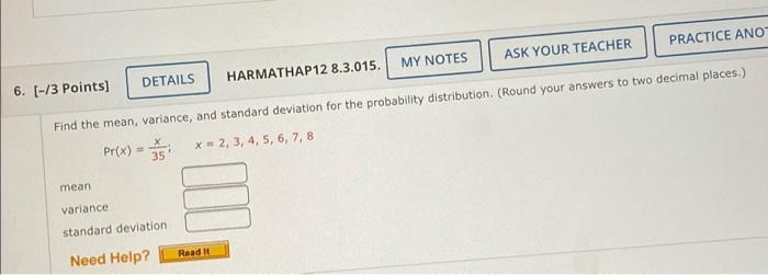 Solved PRACTICE ANO ASK YOUR TEACHER MY NOTES DETAILS Chegg