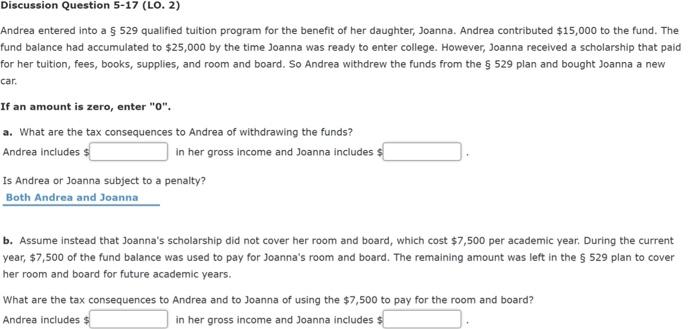 Solved Discussion Question Lo Andrea Entered Into Chegg